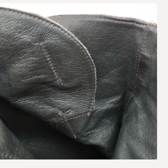 FREE PEOPLE   /leather velvet silver booties - Picture 6 of 6